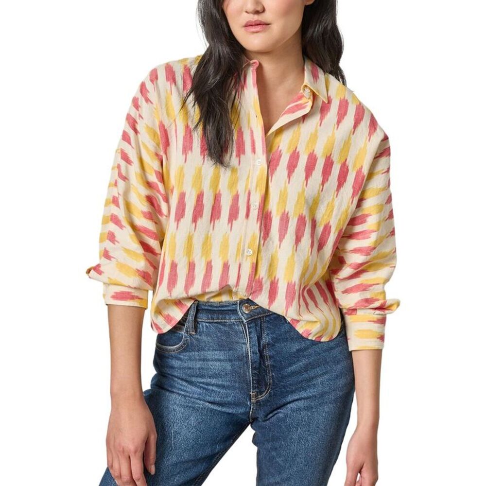 Lilla P Womens  Ikat Dolman Button Down